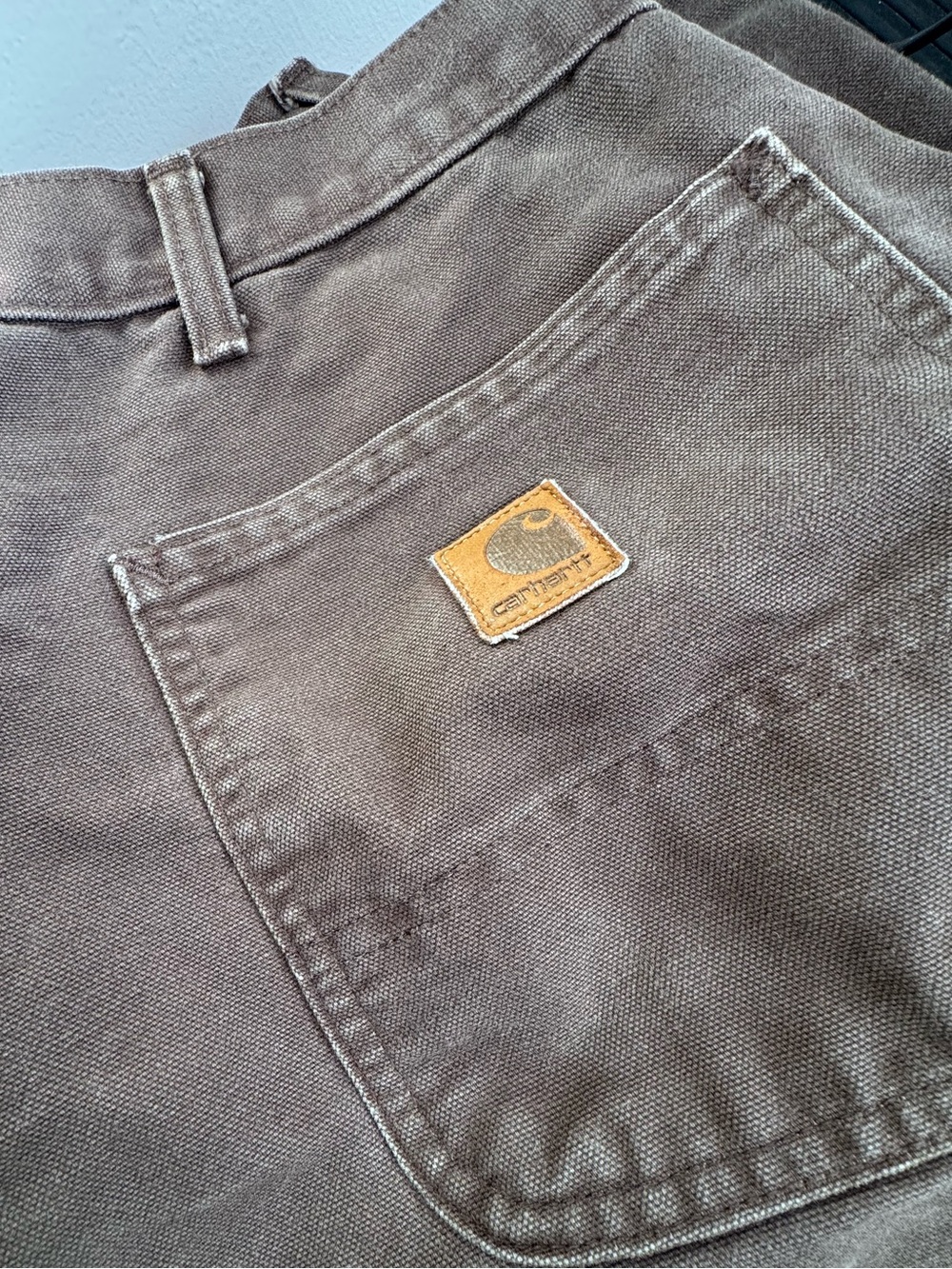 Vintage 2009 Carhartt B11 Dark Brown Cotton Dungaree carpenter pants 38 x 32